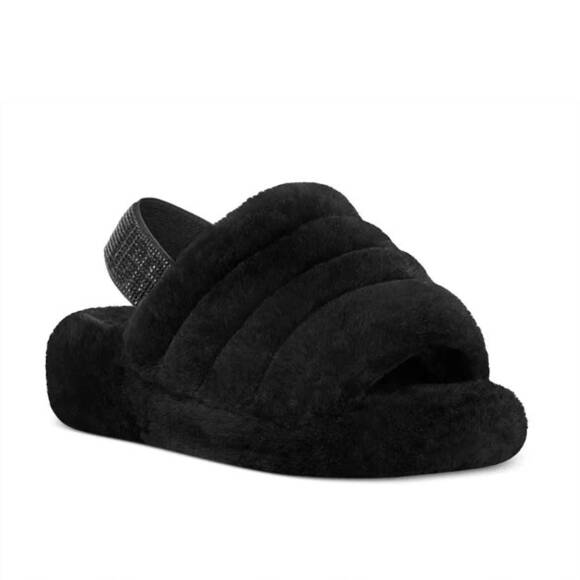 UGG Shoes - NEW UGG women's fluff yeah bling slipper in black